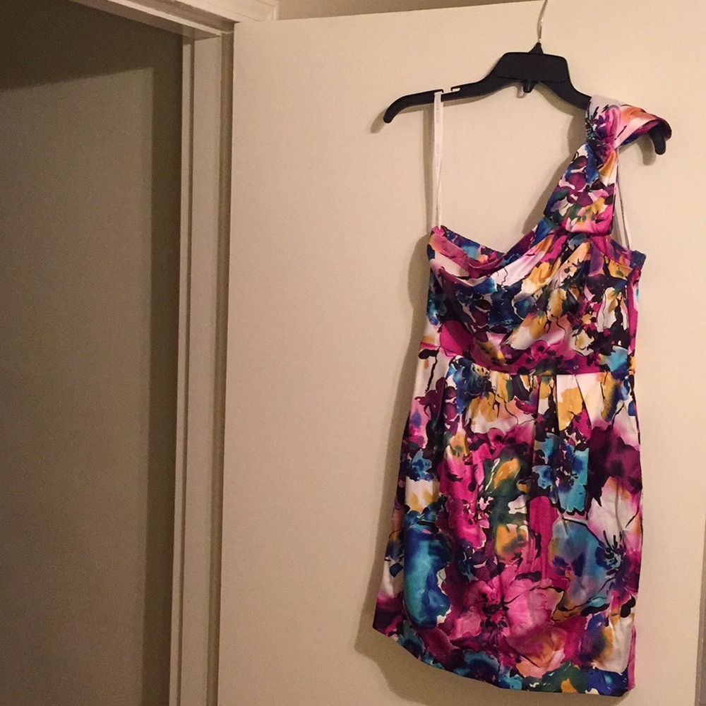 Floral, silky dress